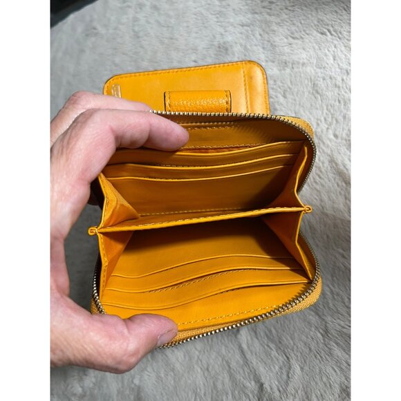 Coach Burnt Orange Leather Bi-Fold Wallet With Card Slots & ID Window - Picture 8 of 12